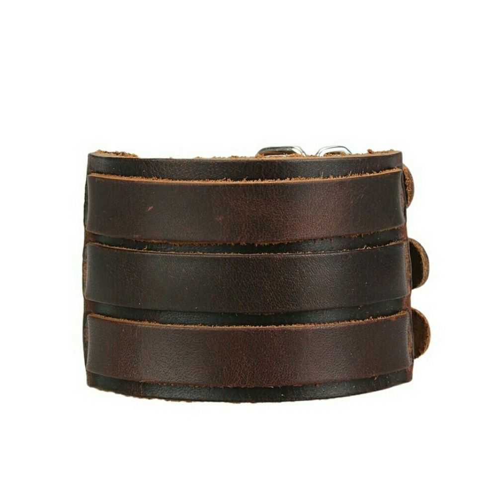 NEW GENUINE LEATHER WRISTBAND - Picture 5 of 6